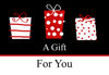 GCI-11 Gift Card Holder (Black With Red & White Presents)