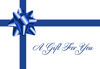 GCI-25 Gift Card Holder (Blue Bow With Ribbon)