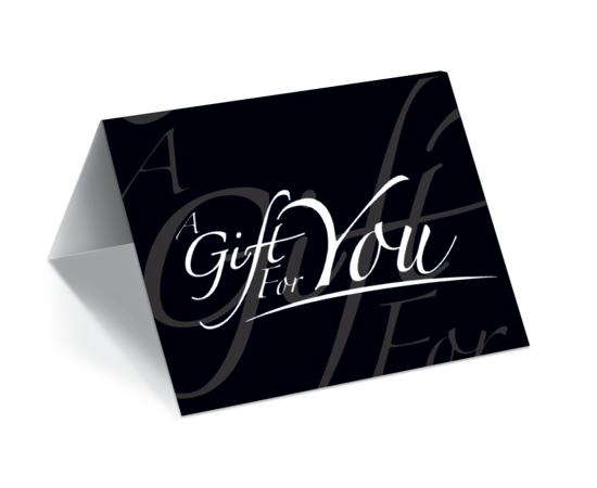 GCI-27 Gift Card Holder (Black With Type Offset)