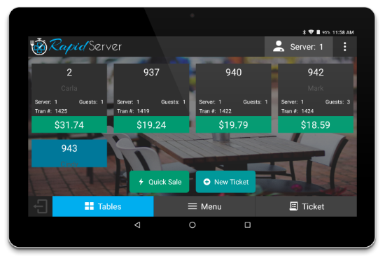 RapidServer Tables