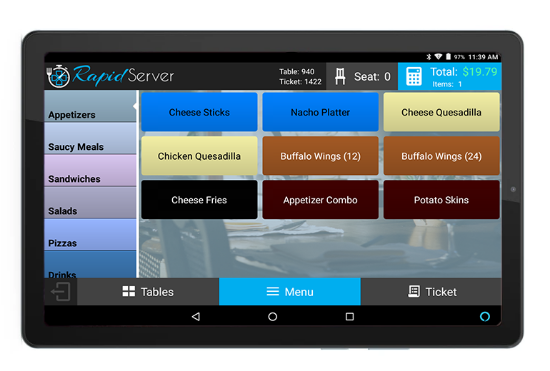 RapidServer Menu	