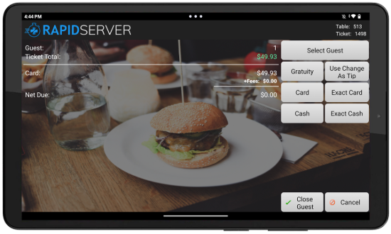 RapidServer Close Ticket